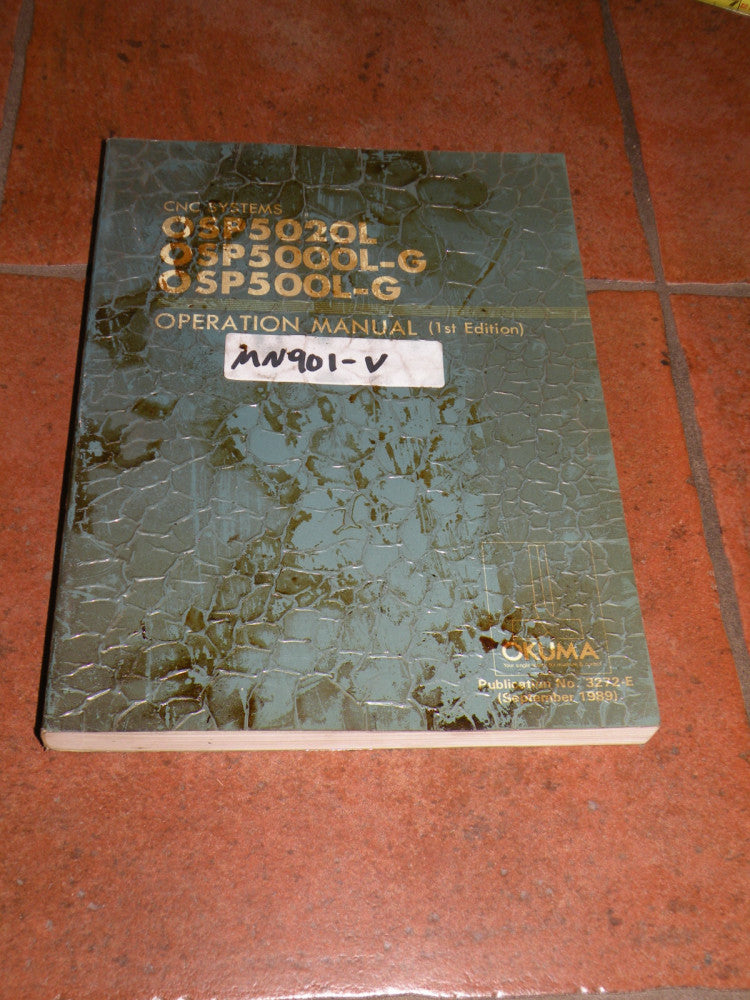 Okuma OSP5020L OSP500L-G OSP5000L-G Operation Manual 3272E September 1989