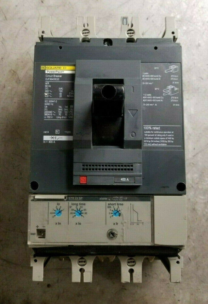 SQUARE D 400 AMP LS CIRCUIT BREAKER 600 VAC 3 POLE  DJF36400E20