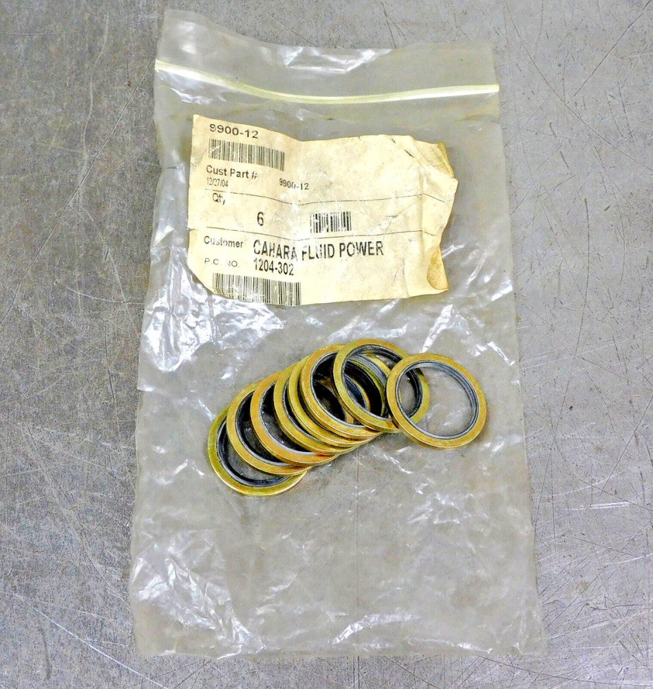 Brennan 9900-12 British Bonded Seal 24.13mm ID 34.93mm OD Lot of Eight (8)