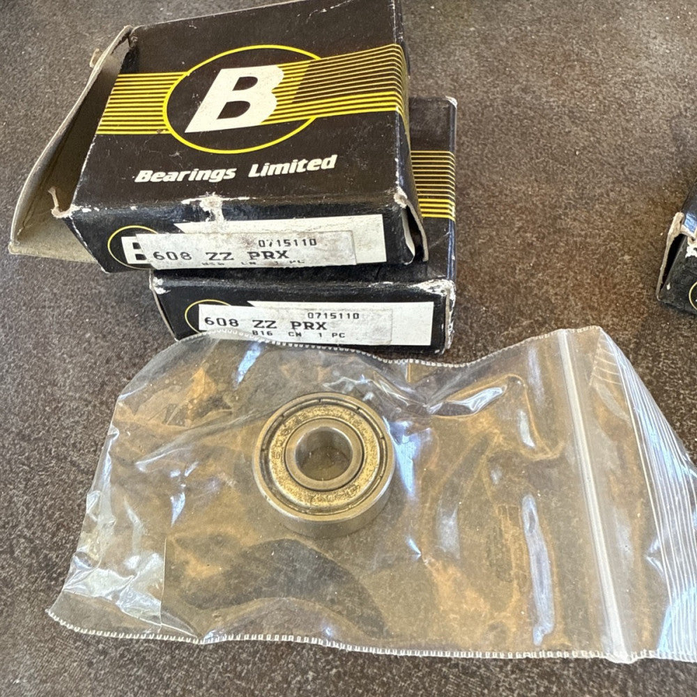 Lot of 2 TRITAN Bearings, 8.00mm Bore Dia., 740 lb.  608 ZZ PRX QTY 2