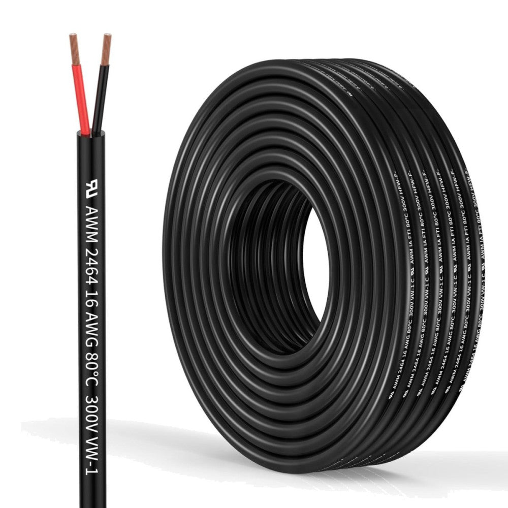 Electrical Wire Stranded PVC Copper Low Voltage LED Automotive 100FT