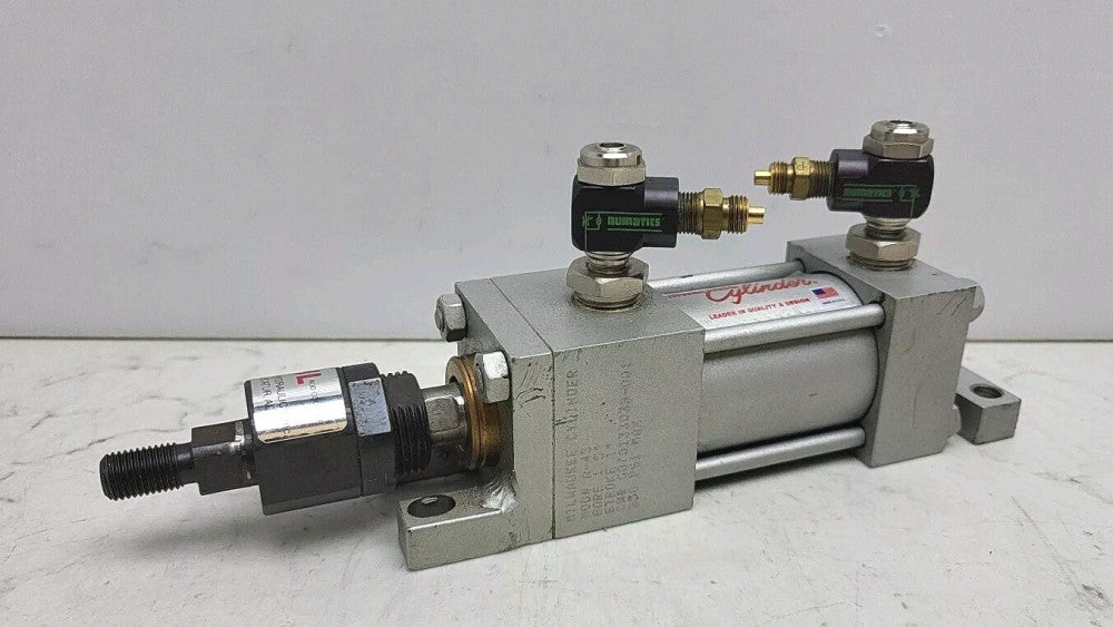 Milwaukee A-43 Pneumatic Cylinder 1.5" Bore 1" Stroke 250 Psi Eaton Rod Coupler