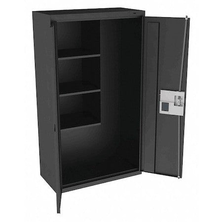 Tennsco Jan6618elbk Janitorial Storage Cabinet, 64 In H, 36 In W, 18 In D,