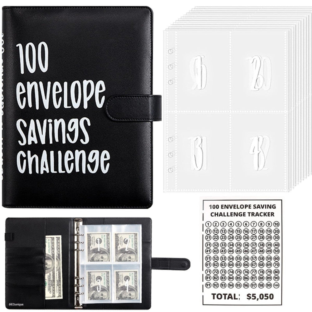 100 Envelopes Money Saving Challenge, New Budget Book with Cash Envelopes, Ea...