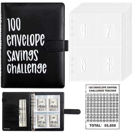100 Envelopes Money Saving Challenge, New Budget Book with Cash Envelopes, Ea...