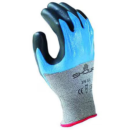 Showa S-Tex376xl-09 Cut-Resistant Coated Gloves, Cut Level A4 ,Double Dipped