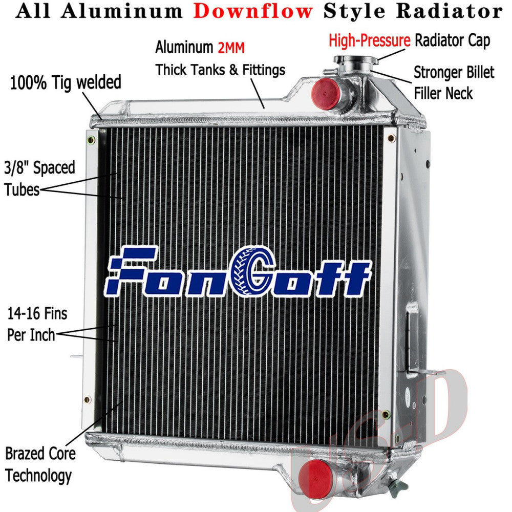 4 Row 70mm Radiator for Case Backhoe 570 580SSL 590SL 4300 P85 234882A1 234876A1