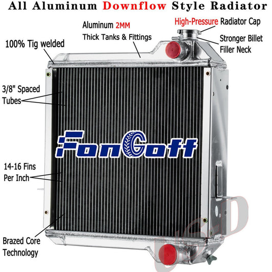 4 Row 70mm Radiator for Case Backhoe 570 580SSL 590SL 4300 P85 234882A1 234876A1
