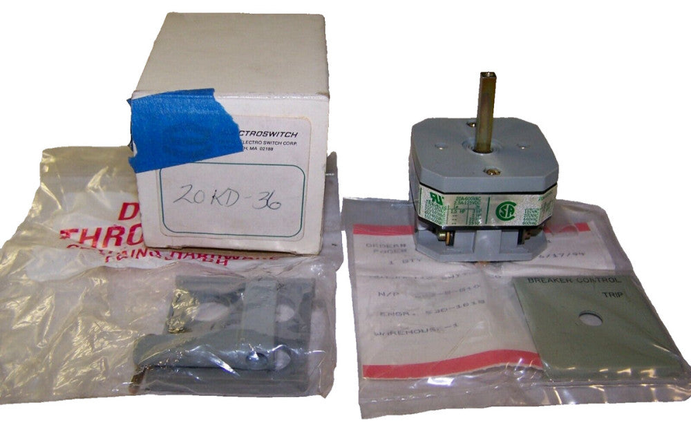 NEW ELECTROSWITCH ROTARY SWITCH 20A 600 VAC 2.5A 125 VAC 20KD-36 TYPE PR-20