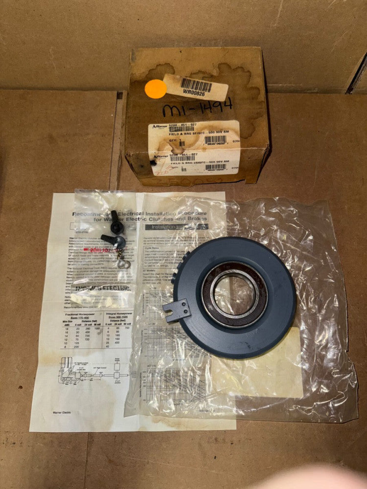 WARNER ELECTRIC 5200-451-027 CLUTCH BEARING ASSEMBLY, SFC-500, NEW-OPEN BOX!