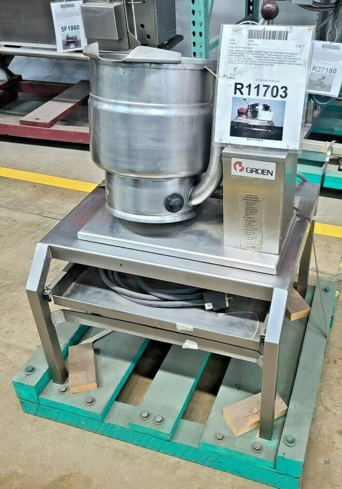 Groen QT TDB7 20qt Stainless Steel Steam Jacketed Table Top Tilting Kettle