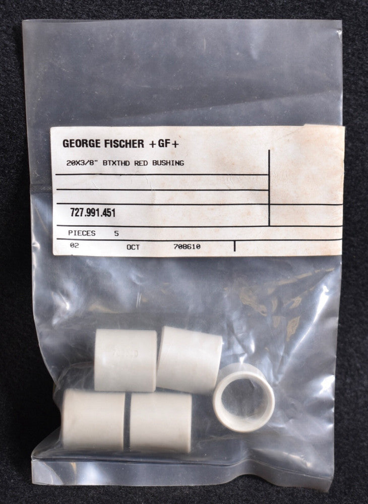 5 Count Georg Fischer 20mm x 3/8" BTXTHD Red Bushings  727.991.451