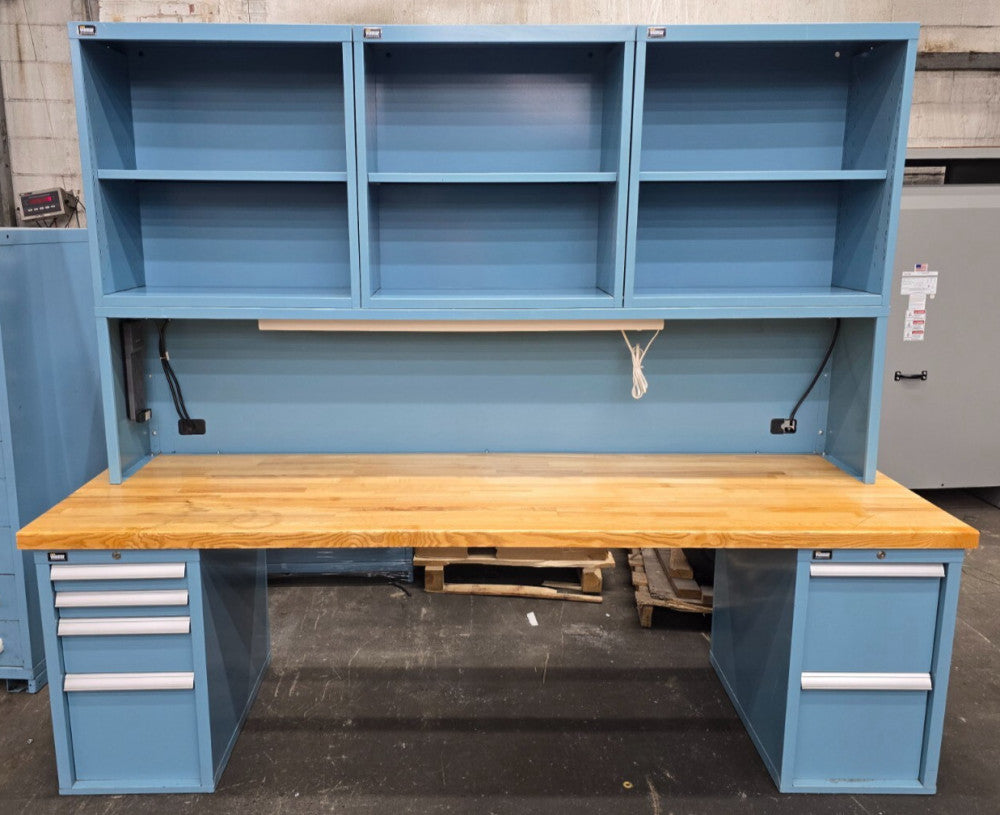 STANLEY VIDMAR MODULAR WORKBENCH WORKSTATION DESK 96" WIDE X30" DEEP X 81" TALL