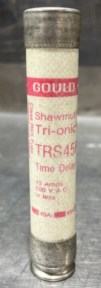 Gould Shawmut, TRS45R, Tri-Onic Time Delay Fuse 45A 45 Amp Nos Surplus