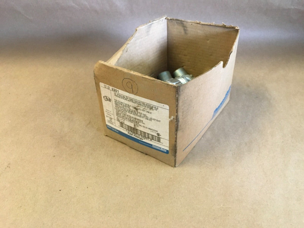 T&B 2201 - 1/2" Strain Relief Cord Connector 45° Elbow *BOX OF 9*  (KB)