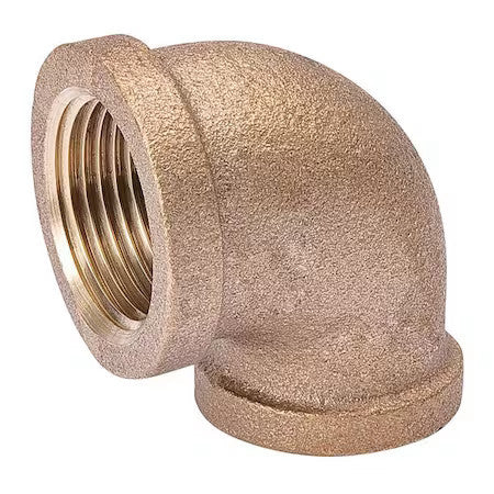 Zoro Select 2Cfg5 90 Degrees Elbow Red Brass 90 Degrees Reducing Elbow, 2 1/2
