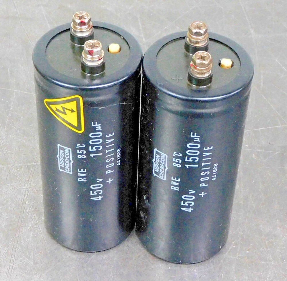 Nippon 441808 Chemi-Con Capacitor RWE 85° C 450V 1505µF Lot of Two (2)