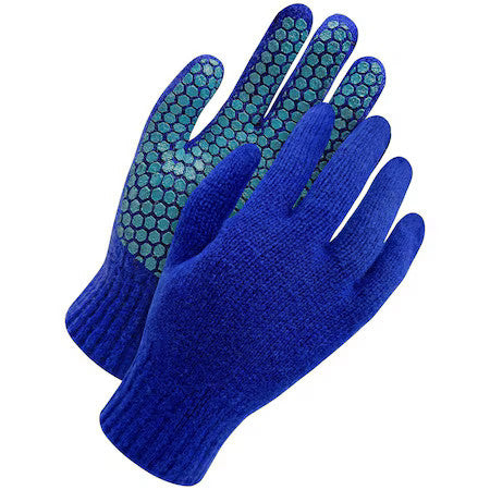 Bdg 80-9-2010-S Rag Wool Knit Cold Weather Gloves, Pvc Grip Palm, Knit Wrist,
