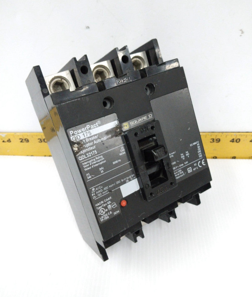 Square D PowerPact 175 Amp Circuit Breaker 240 VAC 3 Pole  QDL32175