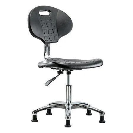 Zoro Select Br-Clr-Tpdhch-Cr-A0-Rg-Blk Esd Task Chair, No Arms, 16-1/2" To