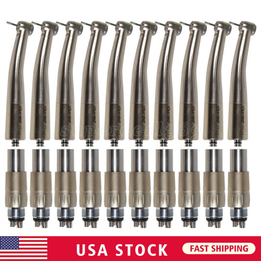 1-10X SANDENT Dental High Speed Fiber Optic LED Handpiece fit NSK 6 H Coupler SA
