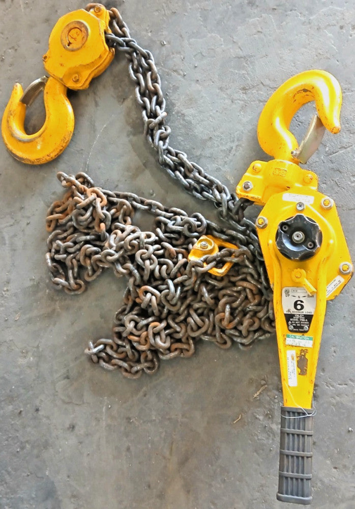 YALE 6 TON LEVER HOIST MODEL PSB-A WITH 27 FT. LIFT CHAIN HOIST