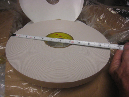 3M Double Sided/Coated Polyethylene Foam Tape 4496W, 3/4" x 108' x 1/16", White
