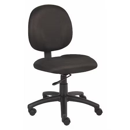 Boss B9090-Bk Fabric Task Chair, 22-, Armless, Black