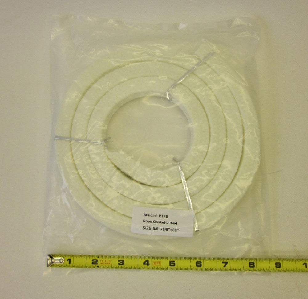 Braided PTFE Rope Gasket Lubed 5/8" x 5/8" x 69" Marine Heat Pressure NEW