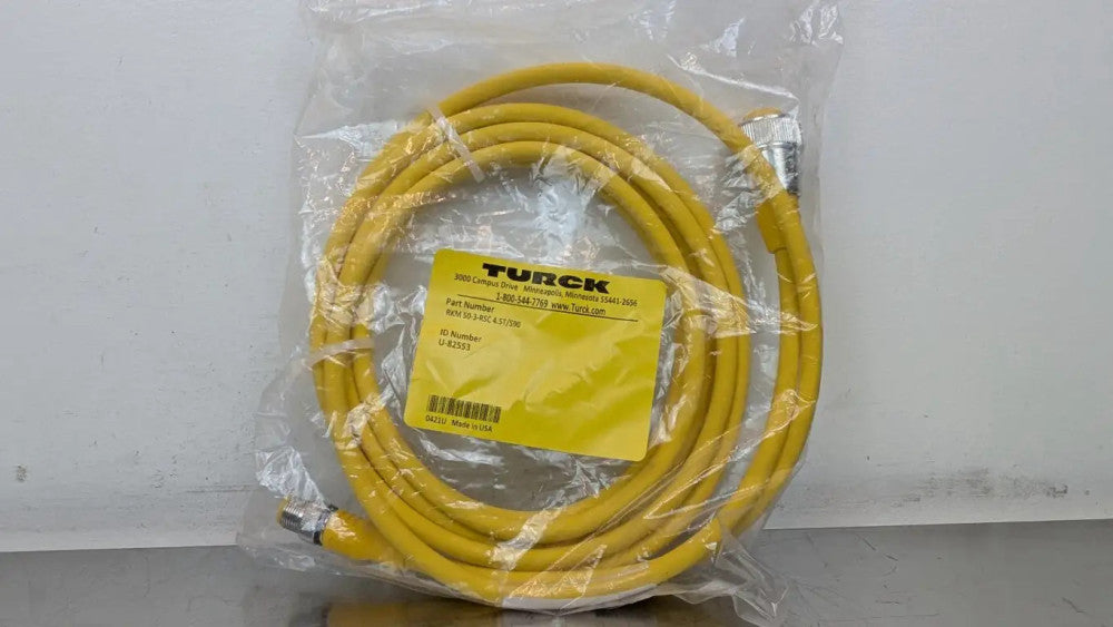 Turck RKM 50-3-RSC 4.5T/S90 Actuator and Sensor Cordset U-82553 5-Pin 7/8" Femal