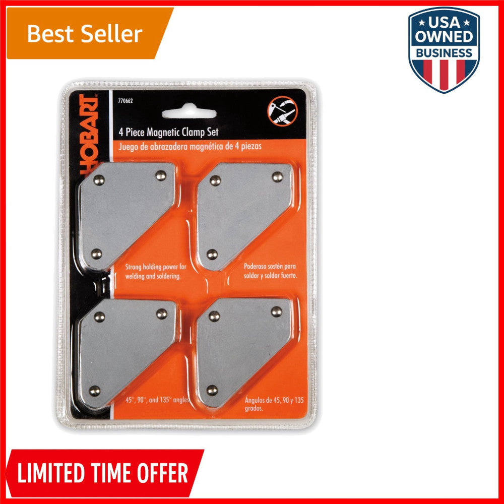 Mini Magnetic Welding Holder Set 4-Pack Steel Magnetic Clamps for Mig Welding