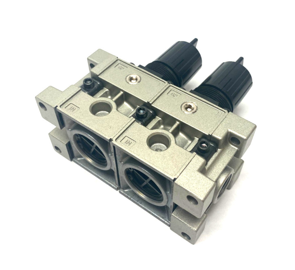 SMC NARM2500-02A-N02 Modular Dual Regulator Manifold 1/4" NPT