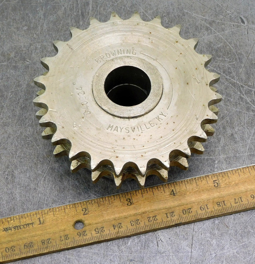 Browning D40B24 Double Roller Chain Sprocket #40 24 Teeth 1" Bore