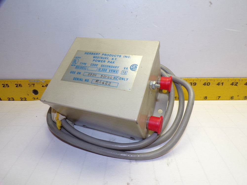 NEW HERBERT 8,000 VRMS SECONDARY 15 VA POWER PAK 230 VOLT INPUT TYPE SEI50IL  