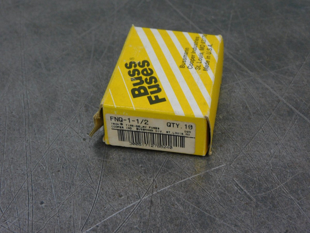 Cooper Bussmann- CC-Tron FNQ-1-1/2 Dual Element Time Delay Fuse Lot of Eight (8)