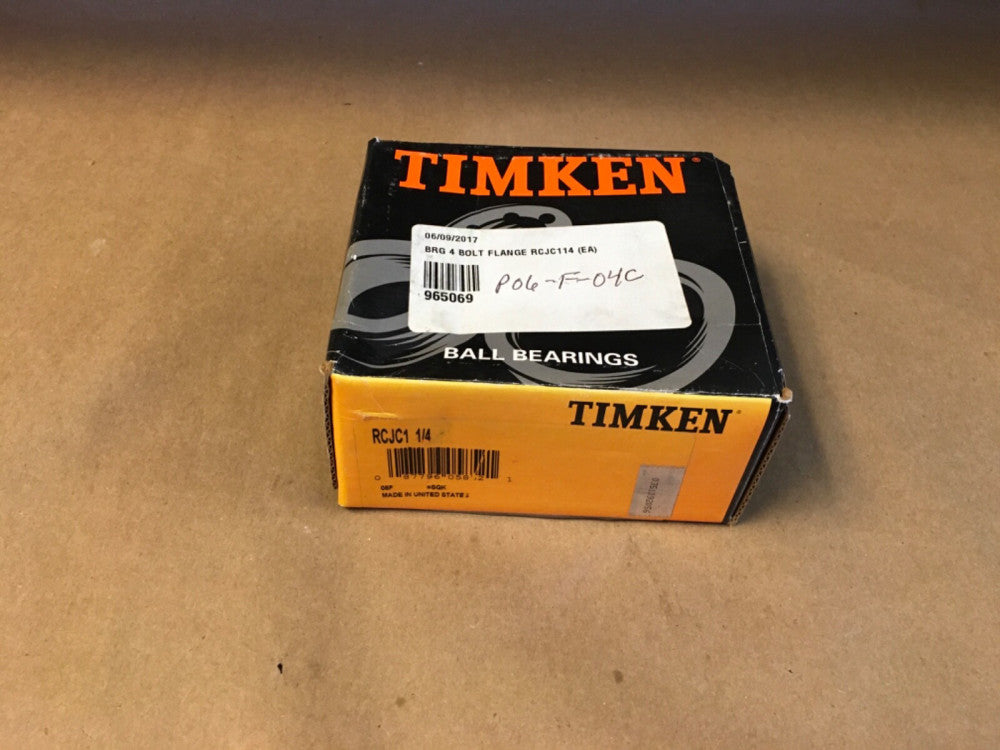 TIMKEN RCJC 1 1/4" FLANGE BEARING W/LOCKING  (KB)