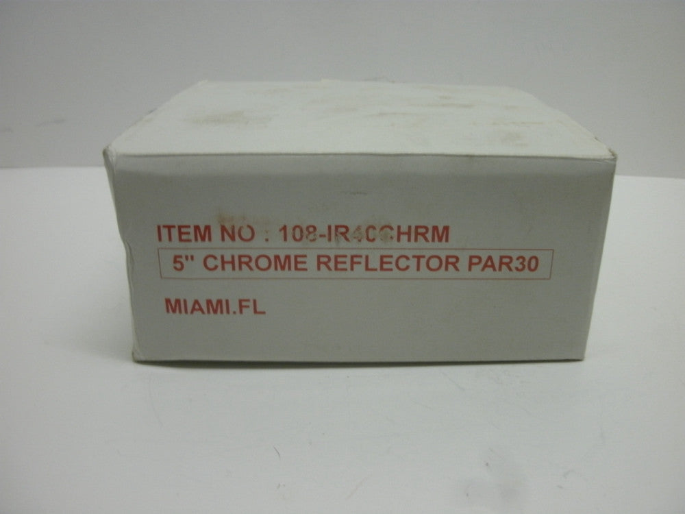 ALZAK 108-IR40CHRM 5" CHROME REFLECTOR TRIM WITH WHITE RING NEW IN BOX