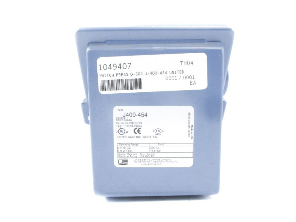 UNITED ELECTRIC J400-454 25PSI NSNP