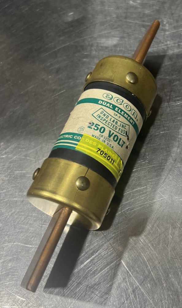 Econ FPE 400 Amp 250V Dual Element one time Fuse Nos Surplus