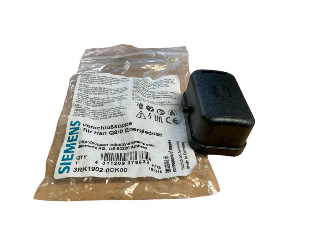 Siemens 3RK1902-0CK00 Power Supply Plug Cover Connector Black