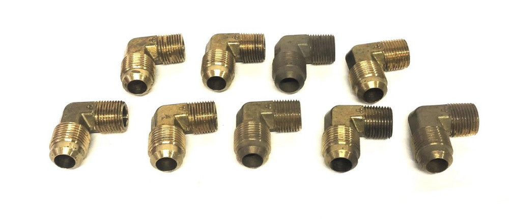 Anderson Metals 1/2X3/8 Inch Brass Elbow Fitting 408 [Lot of 9] NOS