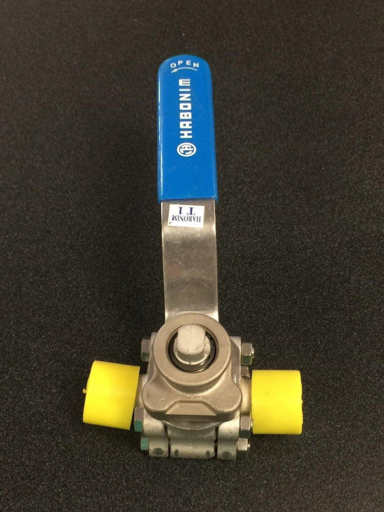 HABONIM 05 48-6666AT/TC 1/2" BALL VALVE TRI-CLAMP W/HANDLE 