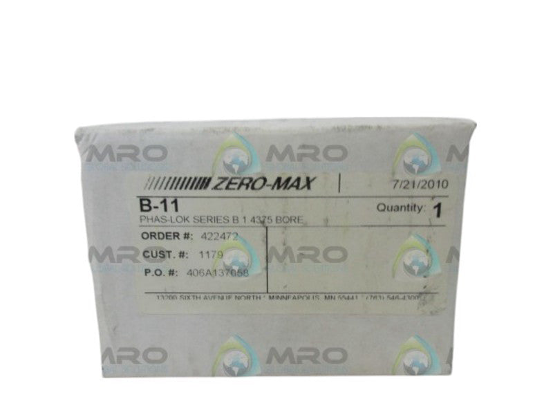 ZERO-MAX B-11 BORE  NSMP