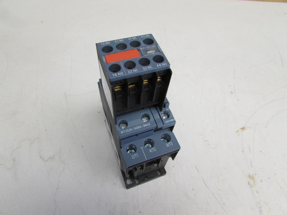 SIEMENS SIRIUS 3RT2028-1AK64-3MA0 110/120V 50/60HZ 42A 600V CONTACTOR XLNT !!