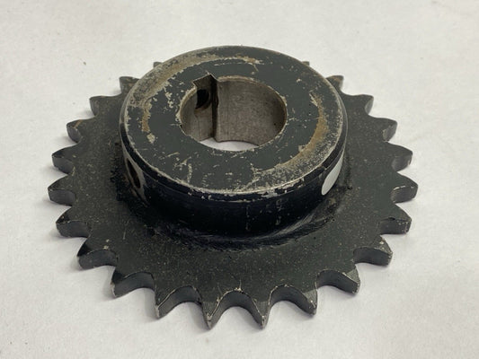 25 Tooth Roller Sprocket #40 1-1/8" Bore 1/4" Key