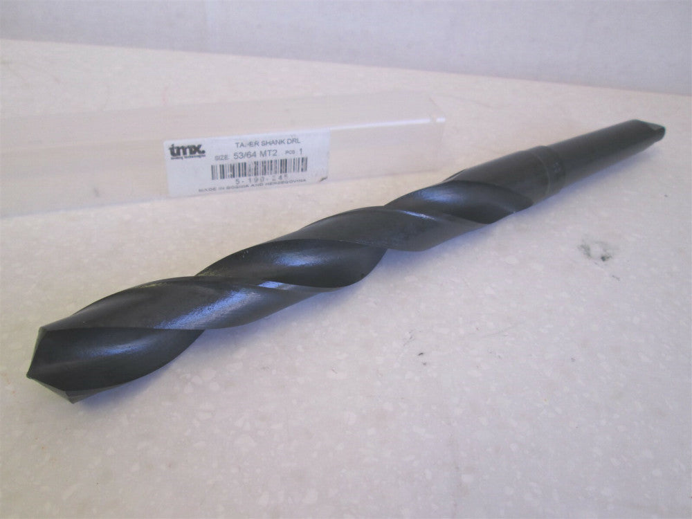 Toolmex (5-190-245) 53/64" x 9-9/16" OAL MT2 Taper Shank Drill Bit 