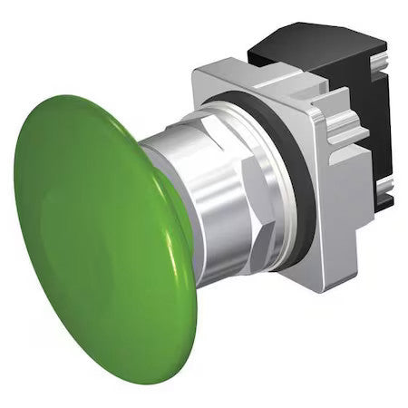 Siemens 52Pm9v3k Mushroom Head Push Button, 30 Mm, 1No, Green