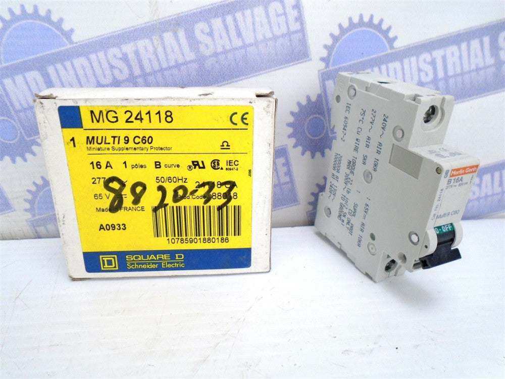 SQUARE-D - 24118 Multi 9 C60 Series, 16 A, 1 PL THERMAL PROTECTED CIRCUT BREAKER