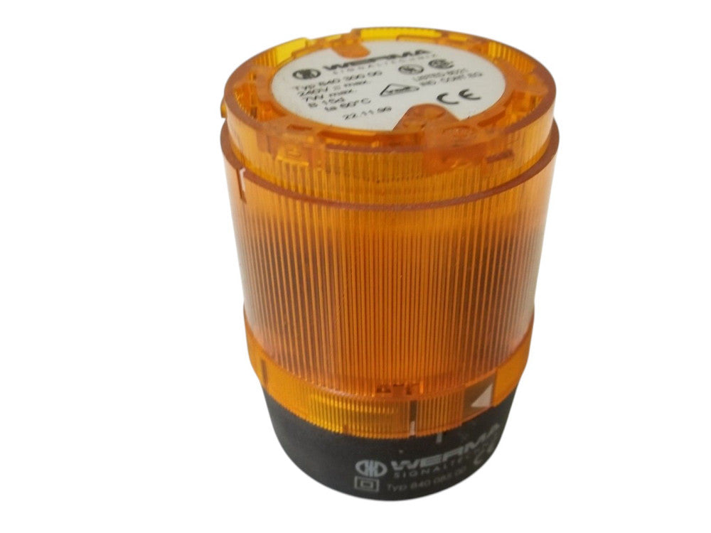 LOT OF 4 WERMA 84030000 STACK LIGHT ELEMENT MAINTAINED YELLOW UNMP