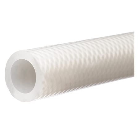 Zoro Select Zusa-Ht-806 Reinforced Fda Silicone Tubing, 1/4" Id X 1/2" Od X 25